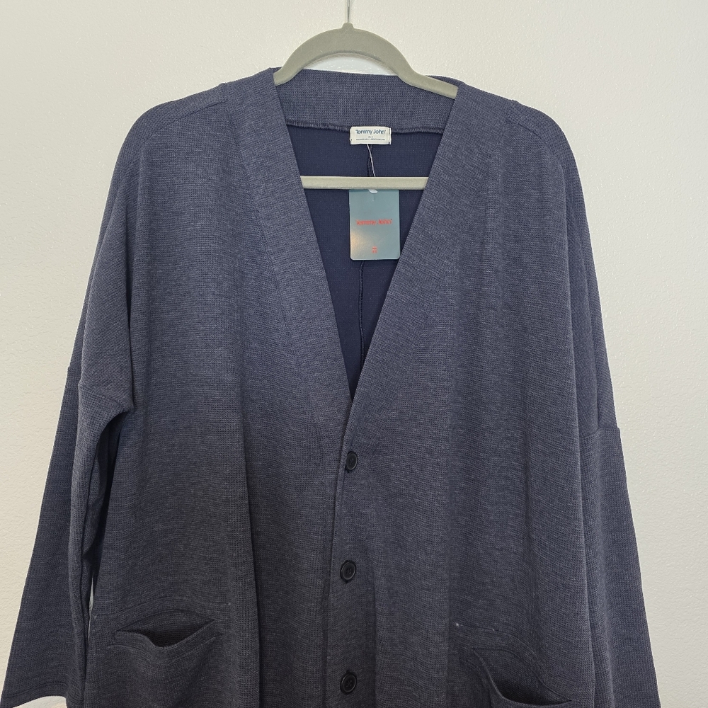 NWT Tommy John Zen Waffle Long Line Cardigan Size Small - Picture 5 of 14